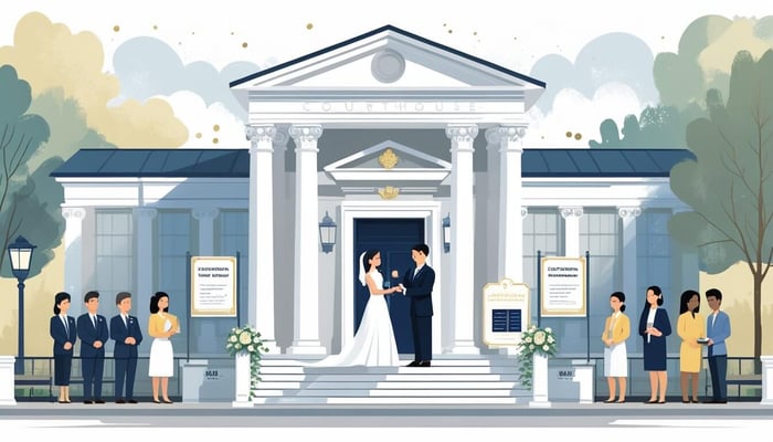 A courthouse wedding