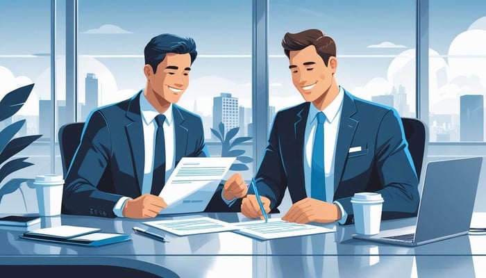 Two person talking to each other