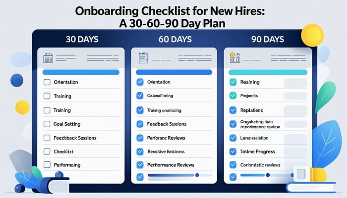 Onboarding Checklist for New Hires: A 30-60-90 Day Plan
