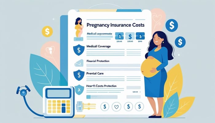 A pregnant woman standing