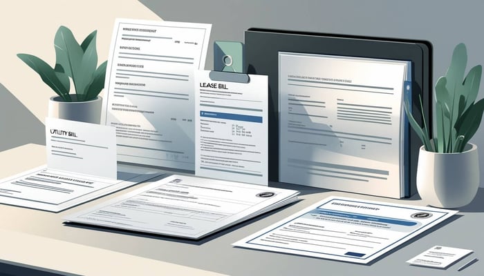 Documents on a table