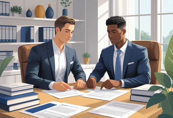 Two person talking to each other