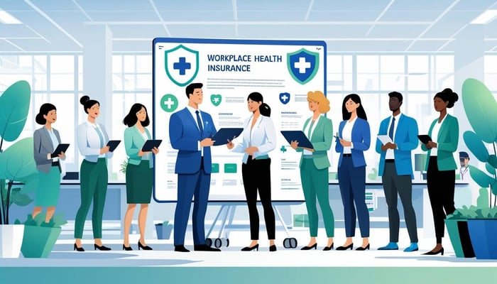 A group of people standing and talking to each other