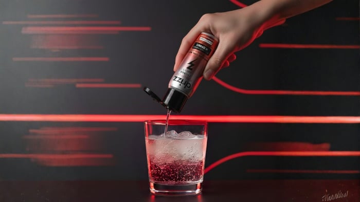 Drizz Energy Drops being added to clear water - flavorless and invisible