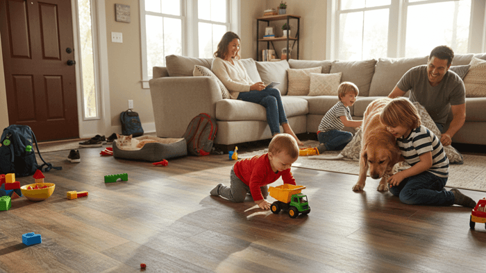 luxury vinyl flooring for busy households