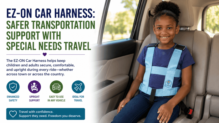 EZ ON Car Harness For Safer Transportation Support With Special Needs Travel