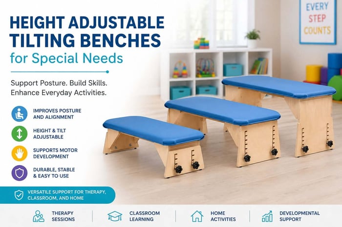 Height Adjustable Tilting Benches for Special Needs