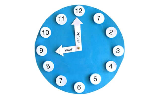 Cut-Up Clocks and Cards for Learning to Tell Time