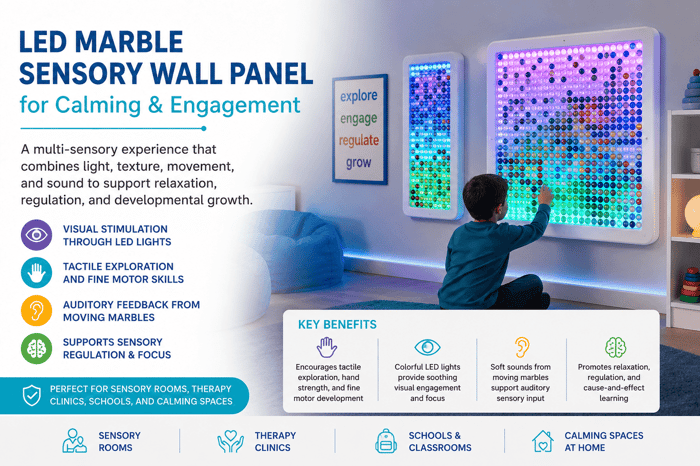 LED Marble Sensory Walls for Visual and Tactile Engagement