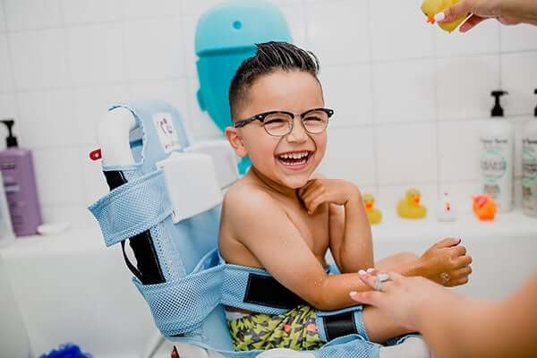 How to remove and replace the seat in the Otter Bathing System for kids with special needs