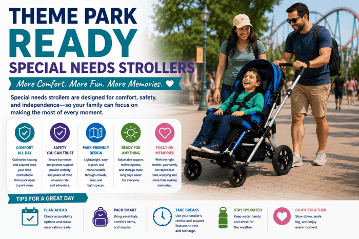 Theme Park Special Needs Strollers for All-Day Comfort