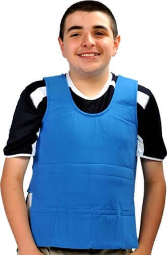 How do weighted vests help with sensory integration?