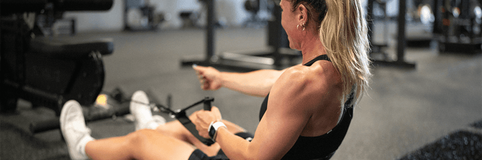 Ally Kennedy executing lacrosse strength training