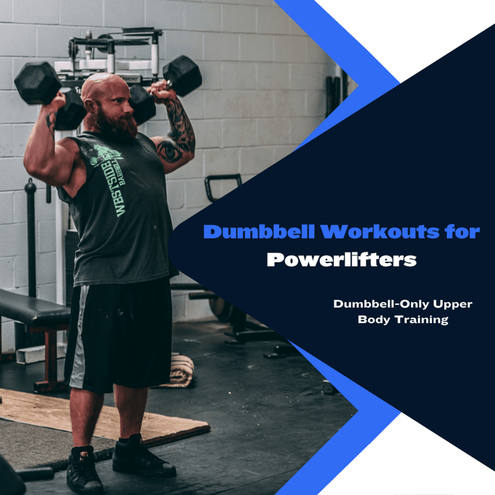 Athlete executing upper body dumbbell overhead press.