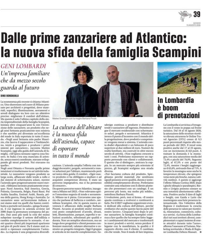 Dalle prime zanzariere ad Atlantico: la nuova sfida della famiglia Scampini