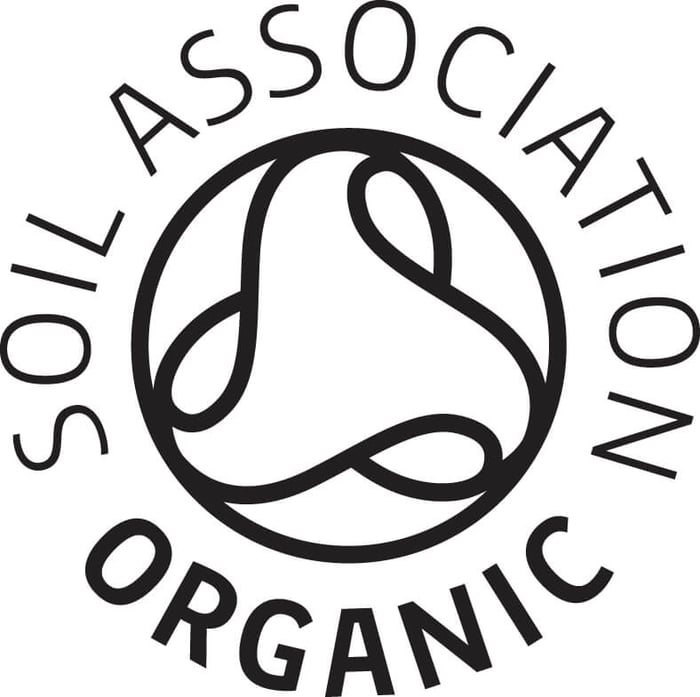 Soil Association Organic certification logo with flowing circular emblem