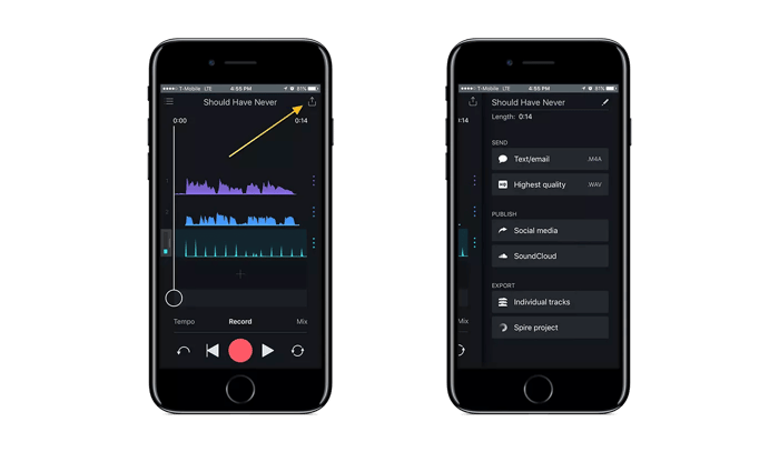 How to Export Tracks from the Spire App to your DAW