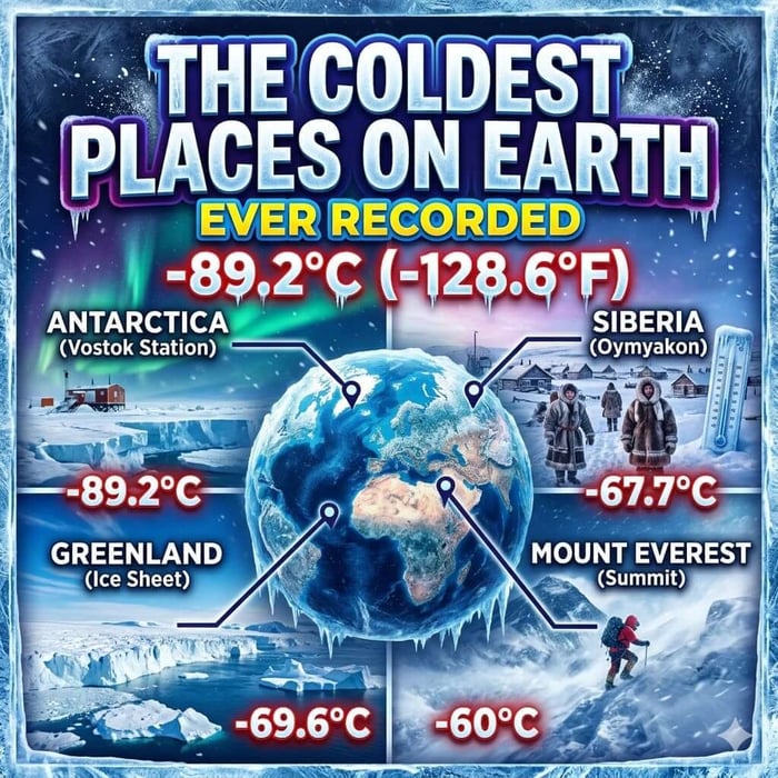 The Coldest Places on Earth Ever Recorded
