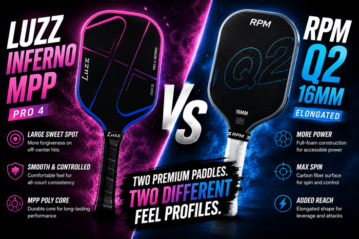 LUZZ Inferno MPP vs RPM Q2: Two Premium Pickleball Paddles Compared