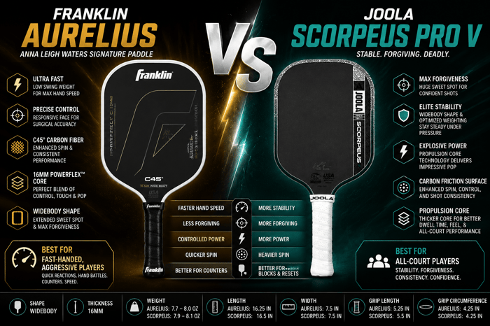 Franklin Aurelius vs JOOLA Scorpeus Pro V: Battle of the Widebody Kings