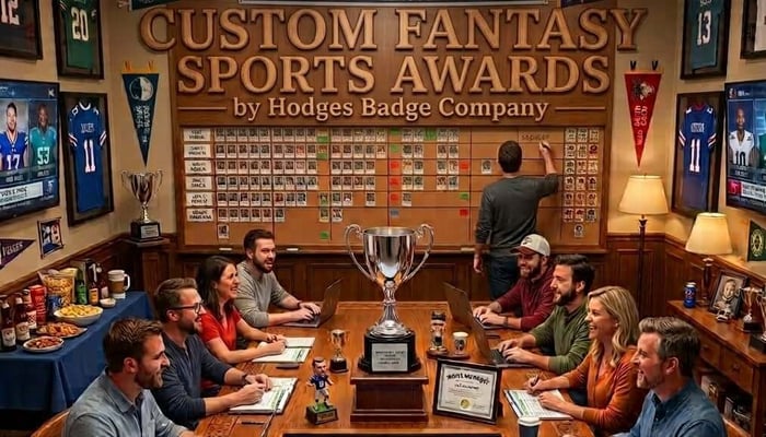 Create Custom Fantasy Sports Awards with Hodges Badge Company