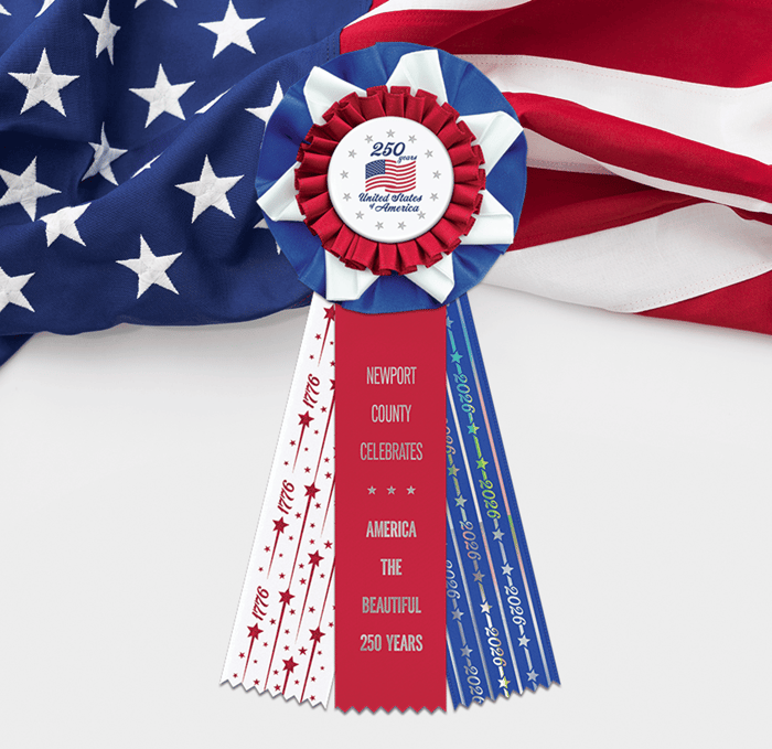 The limited-edition red, white, and blue American Rosette award designed specifically for America's 250th Anniversary.