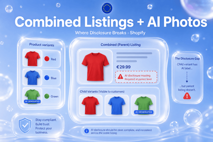 Combined Listings & AI Product Photos: Shopify Disclosure Gaps