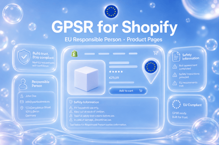 GPSR on Shopify: EU Responsible Person & Product Page Safety Info