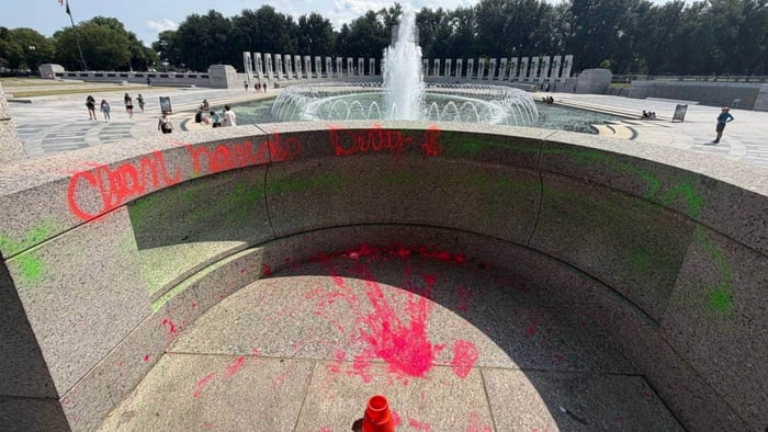 Arrest Made After Vandalism of the WWII Memorial in Wash D.C