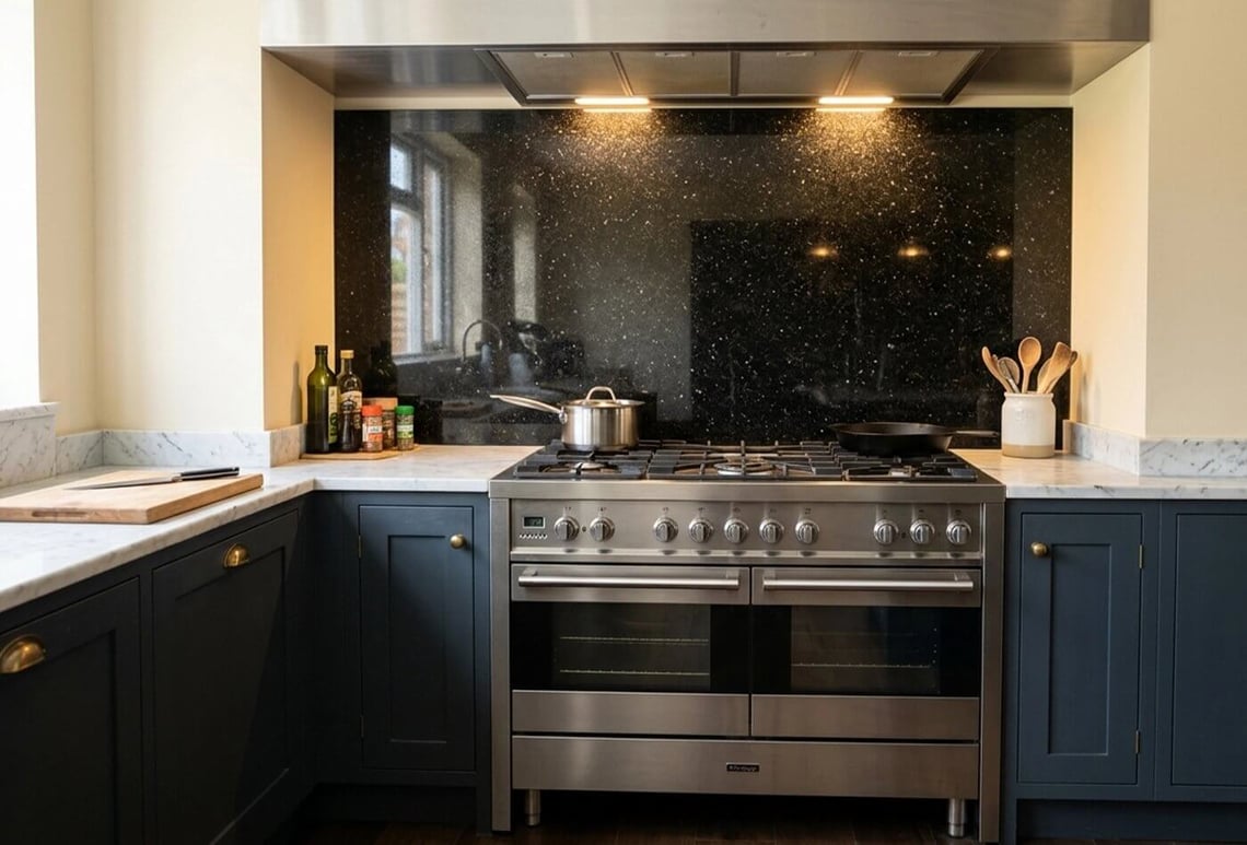 2. Granite Stone Splashback: 
