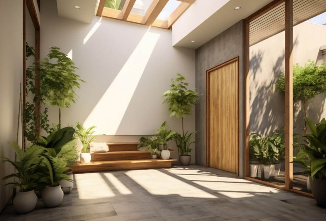 Art Of Natural Forms Into An Atrium