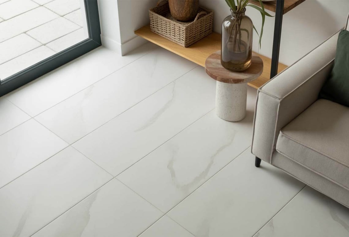 Best Worktops To Pair With White Floor Tiles