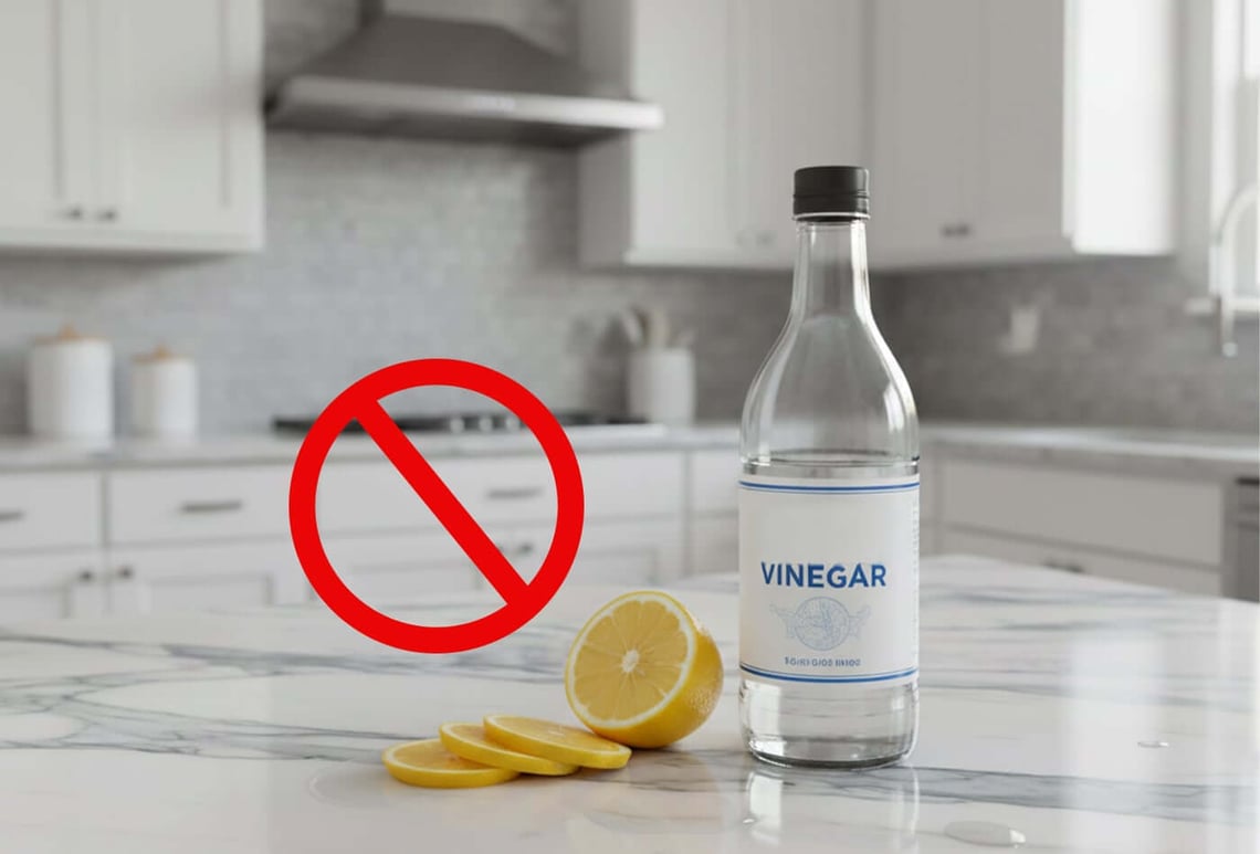 Cleaning Items and Tools That Destroy Marble Worktops