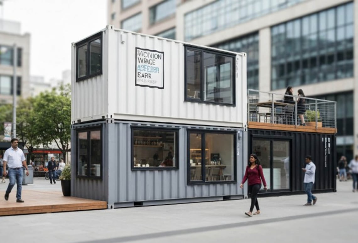 13. Create modular spaces from repurposed shipping containers