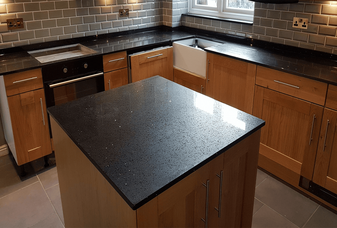Black Mirror Quartz - A Make Over For Your Kitchen