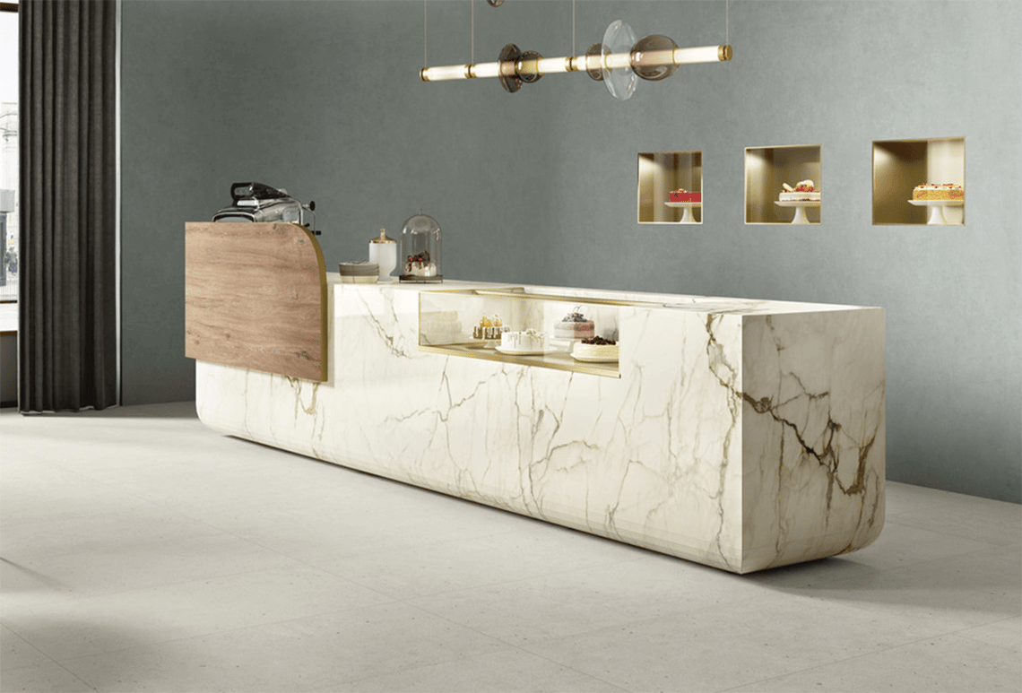 Calacatta Macchia Vecchia Porcelain; Exclusive One to Choose