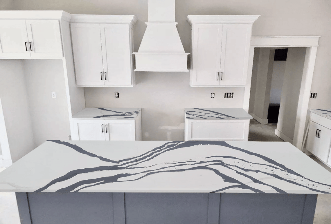 Calacatta Negresco Quartz; Majestic Look with its Texture