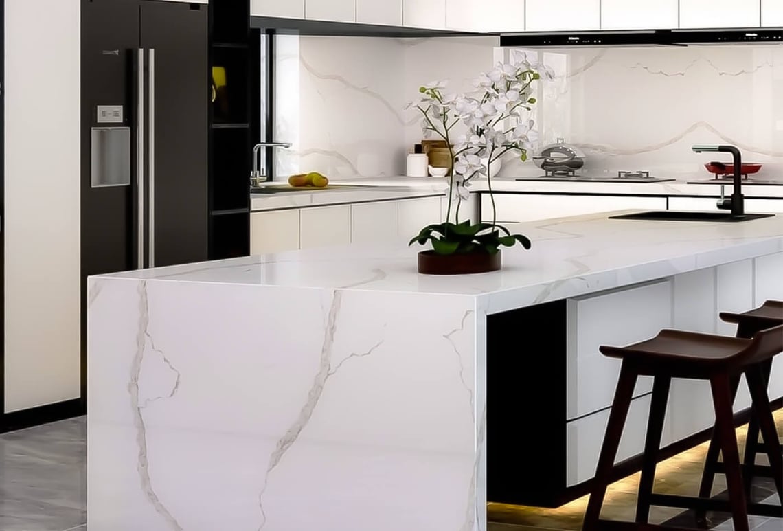 Elevate Your Space With Calacatta Vienna Quartz Elegance