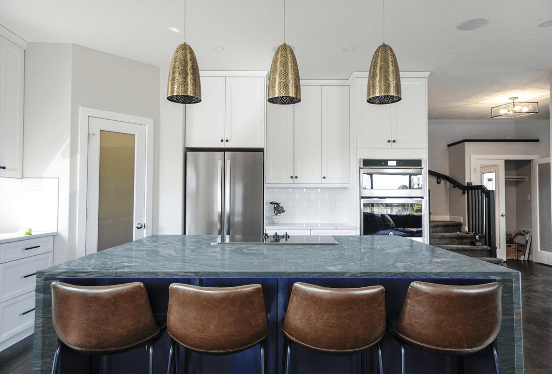 Oceany Azul Do Mar Quartzite for Mid-Century Decor