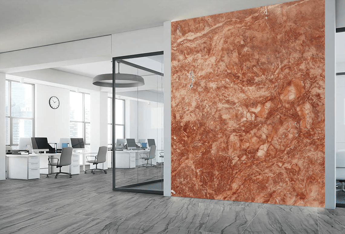 Pink Travertine Cross-Cut; Put Back the House's Prosperity