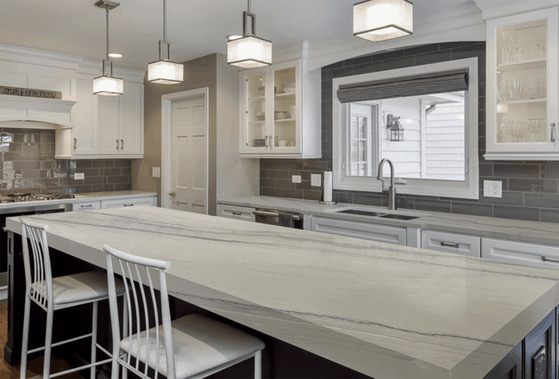 Silver Shadow Exotic Quartzite for Elegant Kitchens