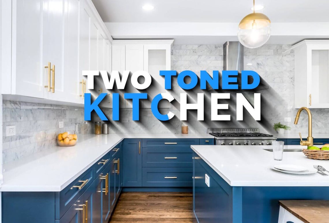 Two Toned Kitchen: Minimalism Using Two Colours!