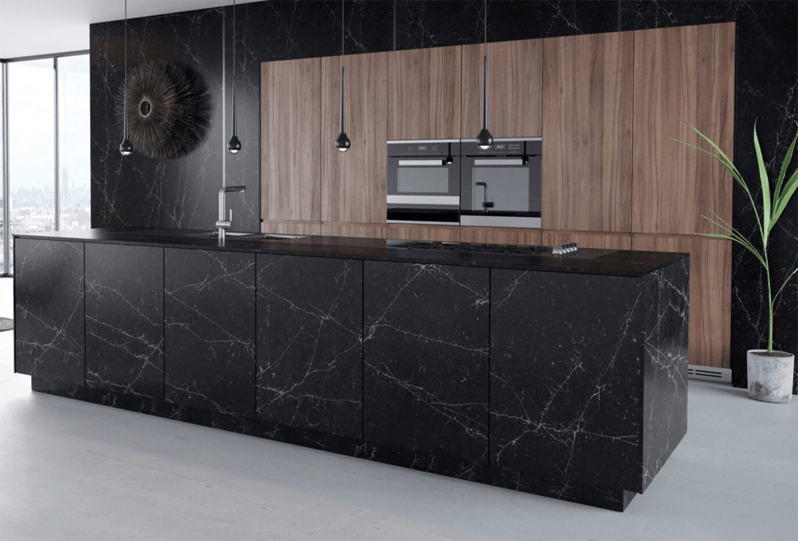 Vogue Interior Designs with Pluto Quartz Slabs