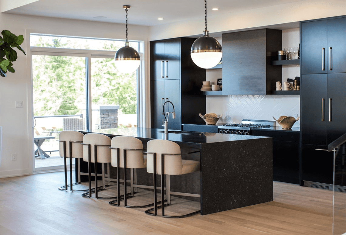 Volcano Dark Obsidiana; Solid Surface with Ample Benefits