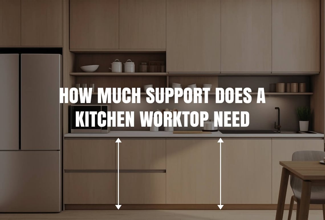 How much support does a kitchen worktop need