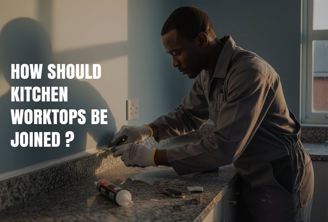 How should kitchen worktops be joined