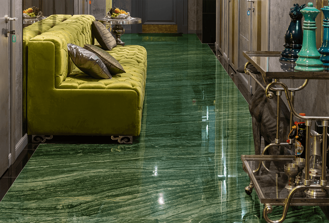 greenish granite floor