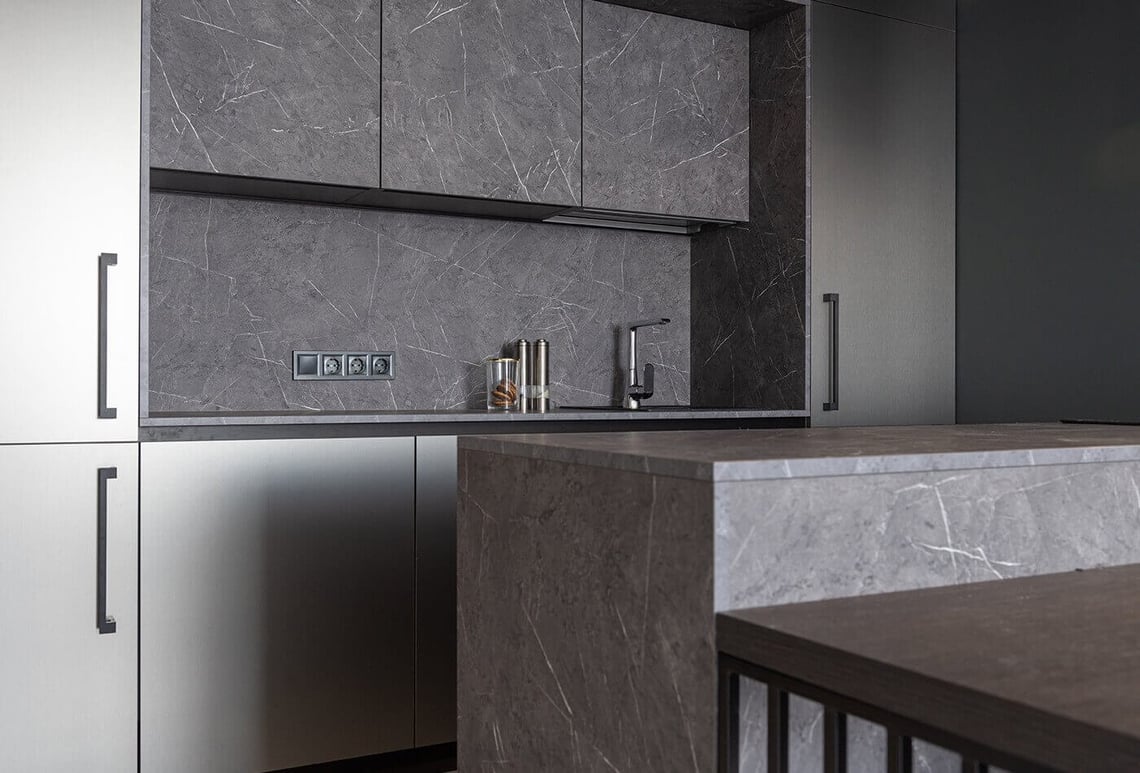 Grey Kitchen Backsplash