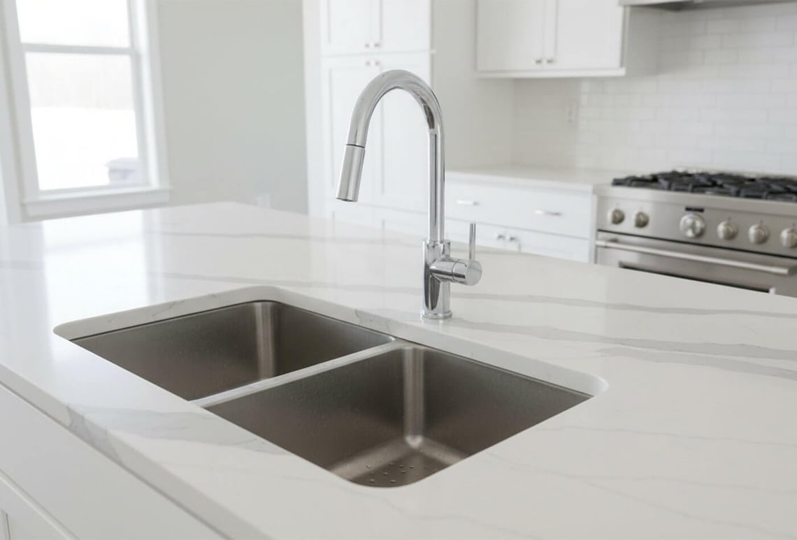Key Benefits of Pairing Stainless Sink With Quartz Kitchen Worktop