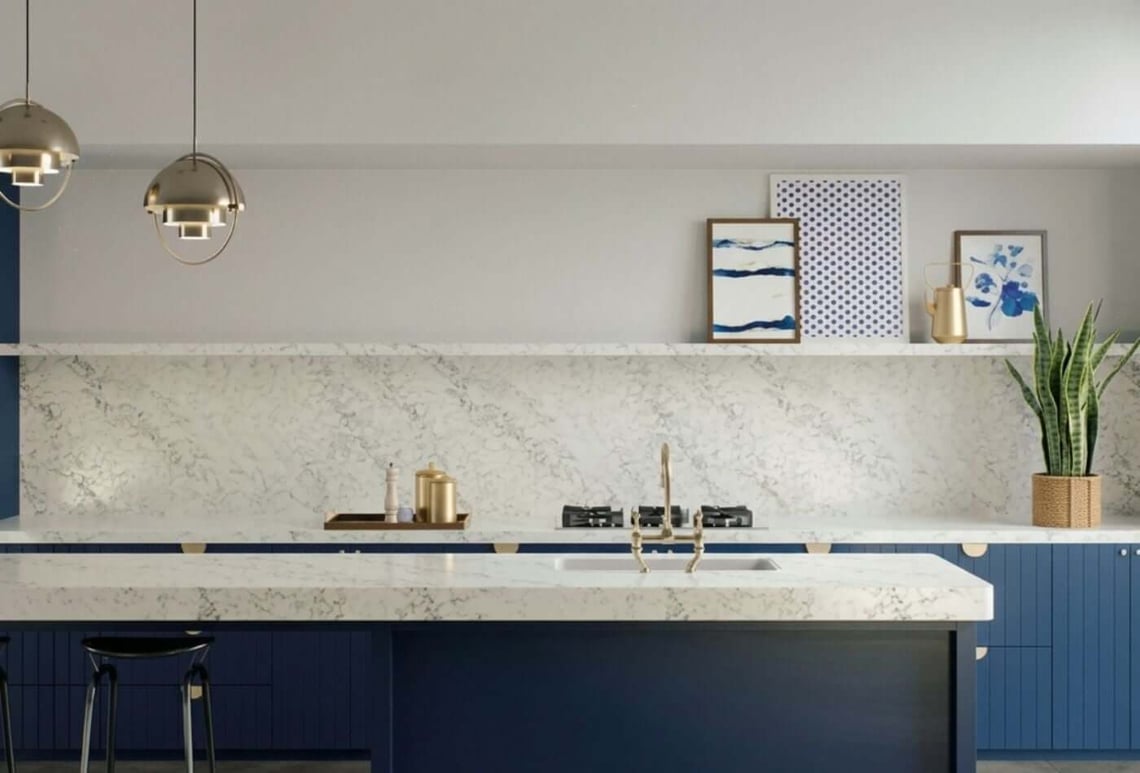 The Quality and Quintessential Quartz splashback 